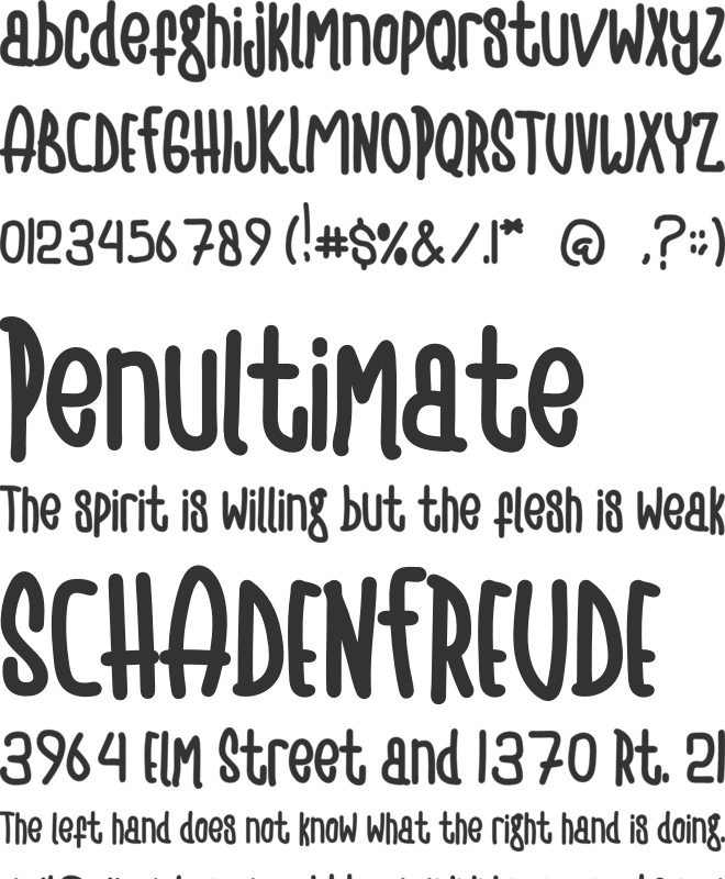 Alexa Cassandra font preview