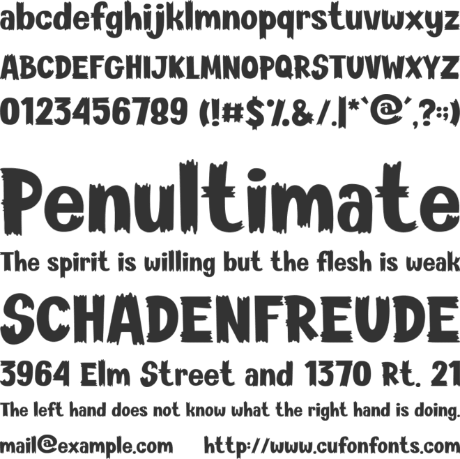 Scary Feet font preview