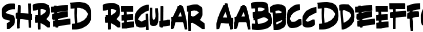 SHRED Regular font