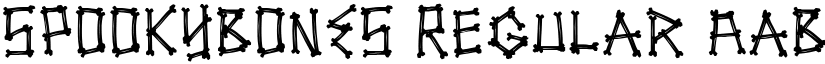 SPOOKYBONES Regular font