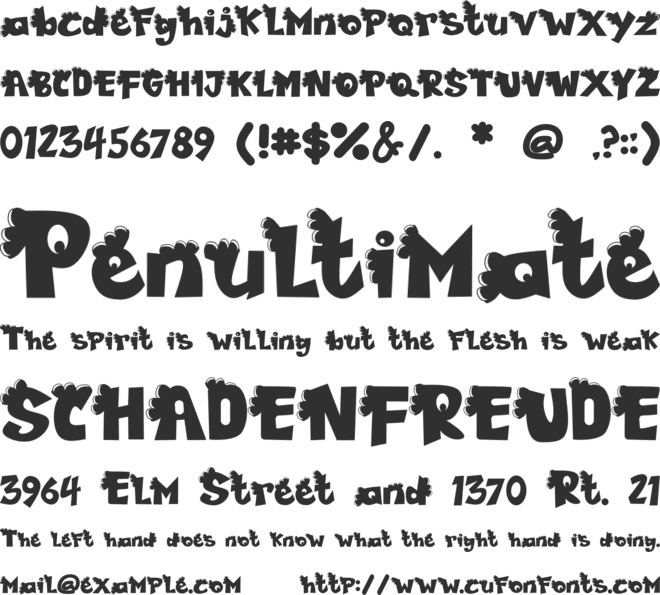 Funny Font font preview