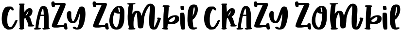 CRAZY ZOMBIE CRAZY ZOMBIE font
