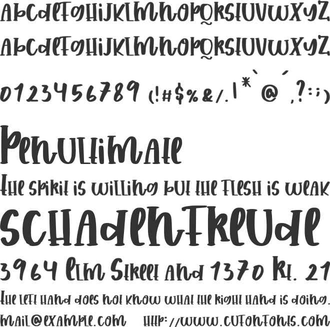 CRAZY ZOMBIE font preview