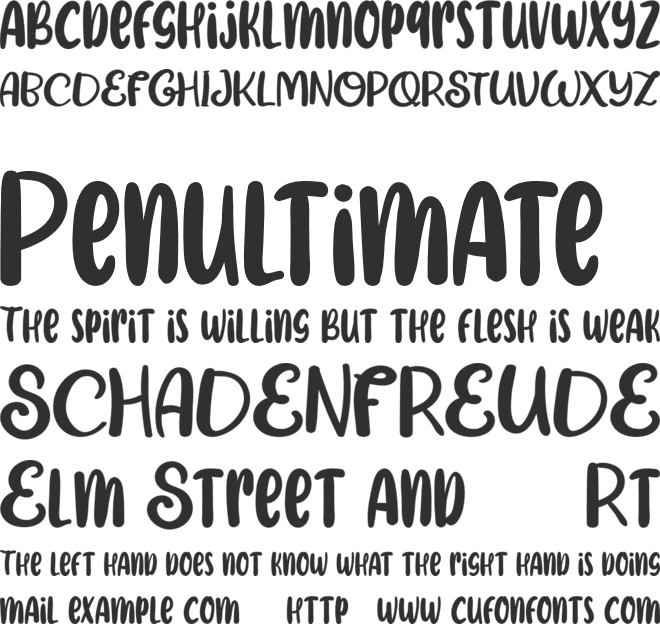 The Marshmallow FREE font preview