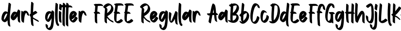 dark glitter FREE Regular font