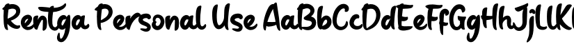 Rentga Personal Use font