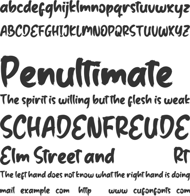 Salting font preview