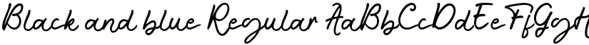 Black and blue Regular font