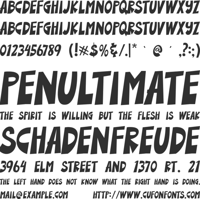 Bourney Jacker font preview