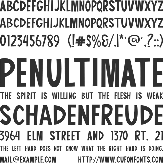 Barroomba font preview