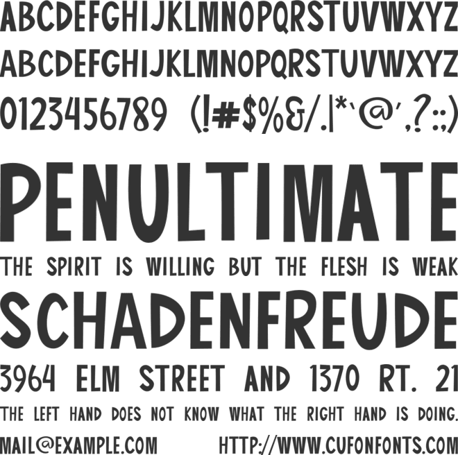 Barroomba font preview