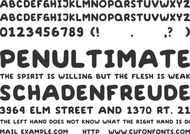 Widound font preview