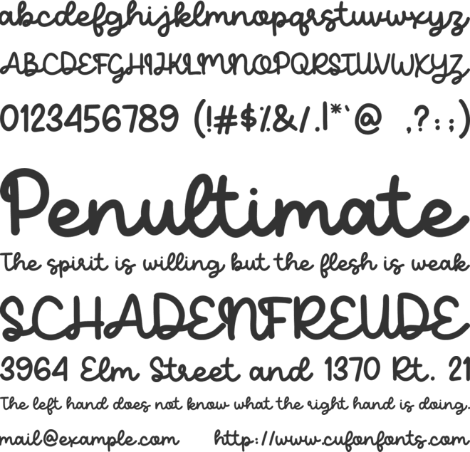 Candela font preview