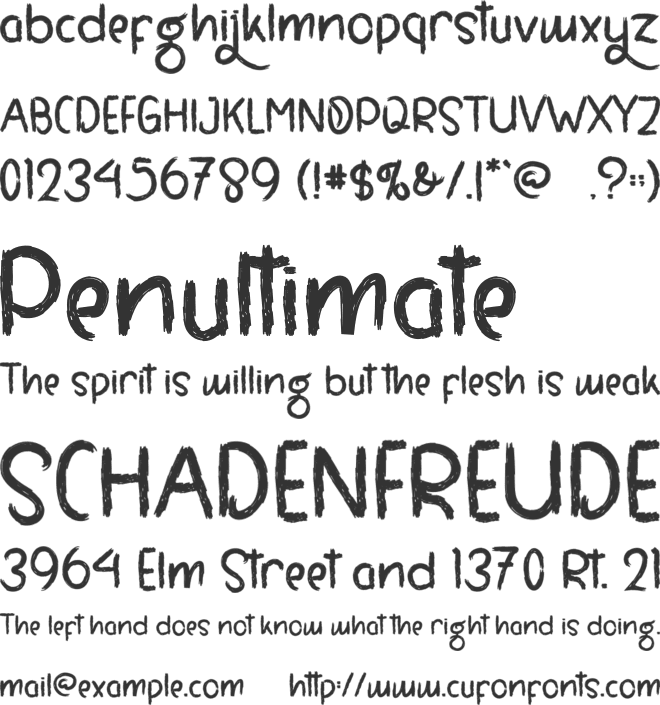 Beautiful Hunter font preview