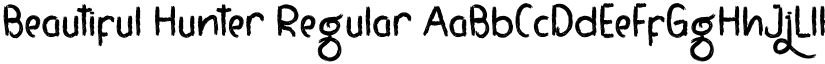 Beautiful Hunter Regular font