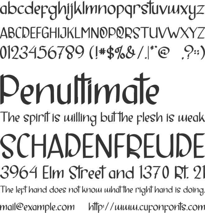 Hello Saturday font preview