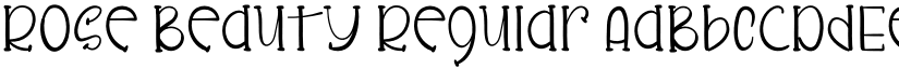 Rose Beauty Regular font