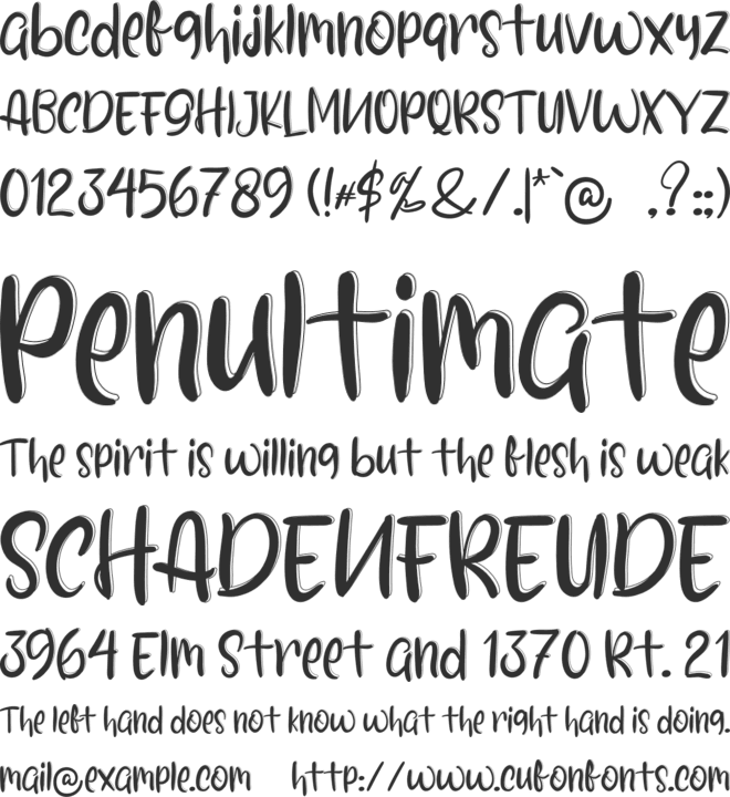 The Wreaths font preview