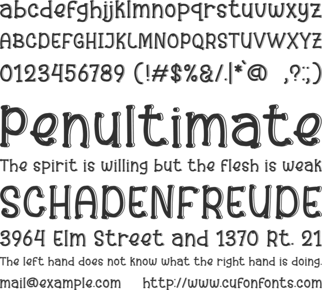 Chicks font preview