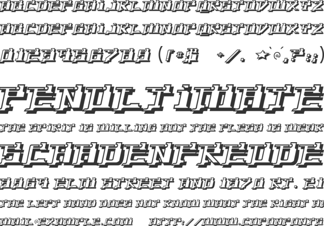 Yytrium Dioxide font preview