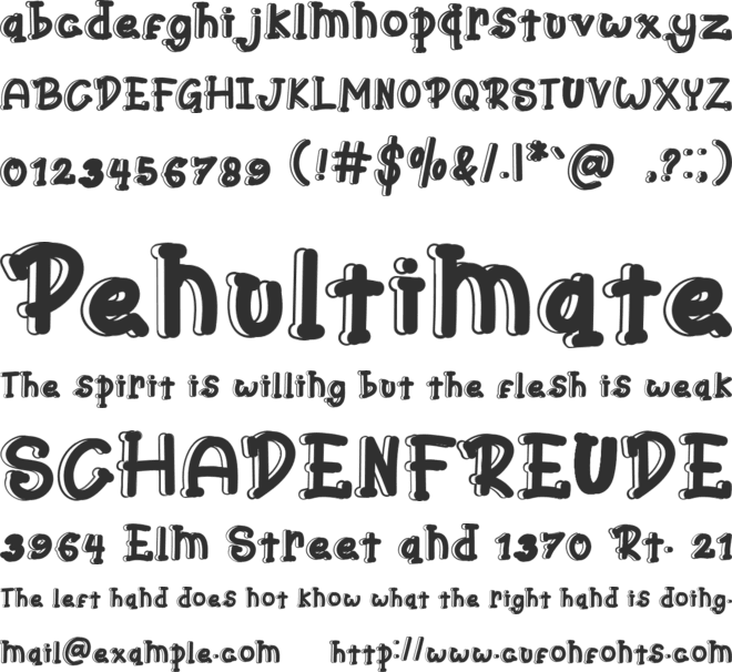 City Chicken font preview