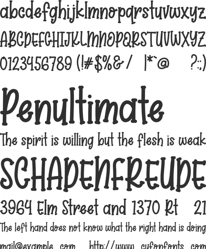 Seaweed font preview