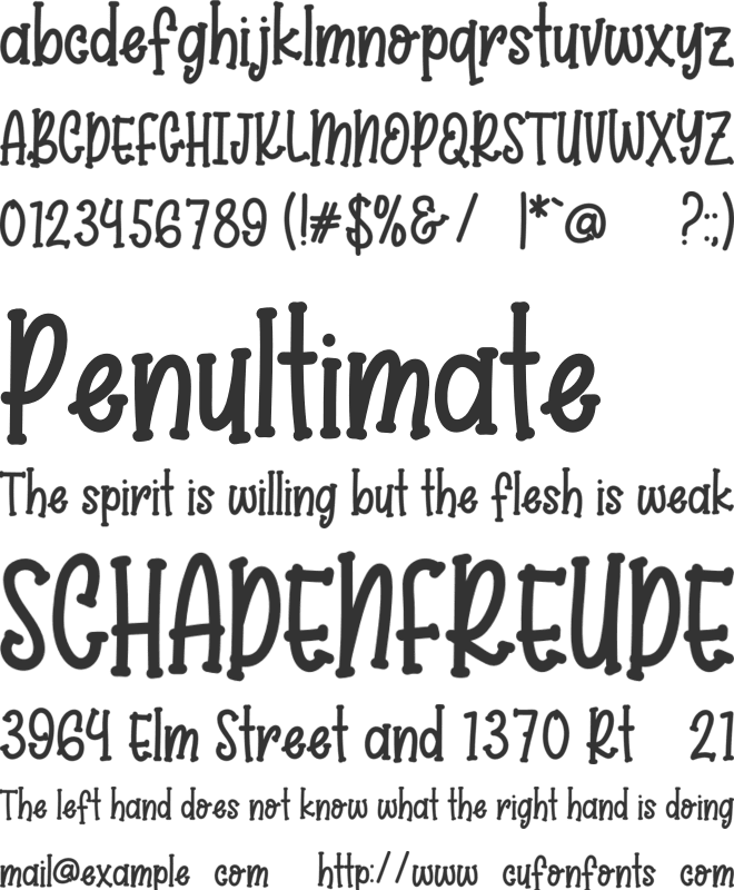 Seaweed font preview