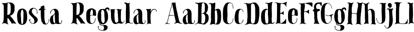 Rosta Regular font