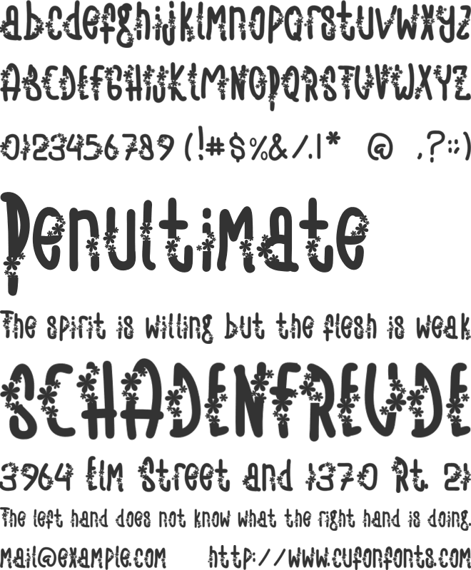 September Rain font preview