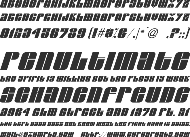 Glypic font preview