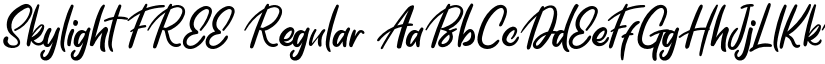 Skylight FREE Regular font