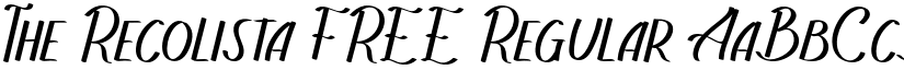 The Recolista FREE Regular font