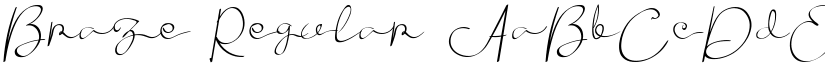 Braze Regular font