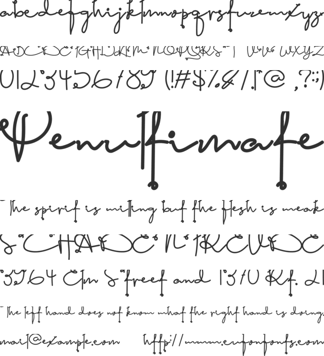 Dream Home font preview