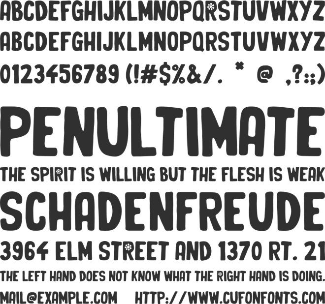 Organic Brand font preview