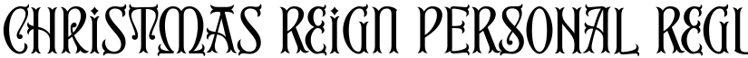 Christmas Reign PERSONAL Regular font