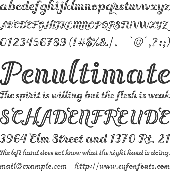 Bernadette font preview