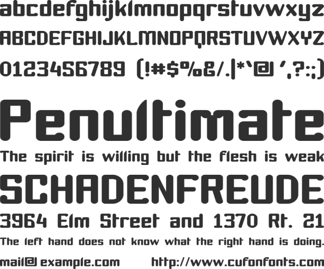 Youthanasia font preview