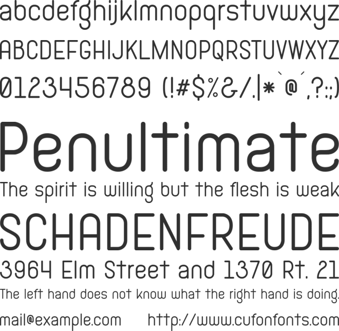 Hamburge Free font preview