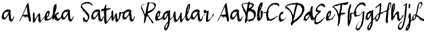 a Aneka Satwa Regular font