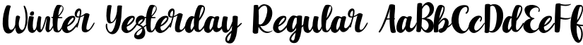 Winter Yesterday Regular font