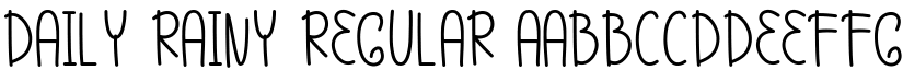 Daily Rainy Regular font