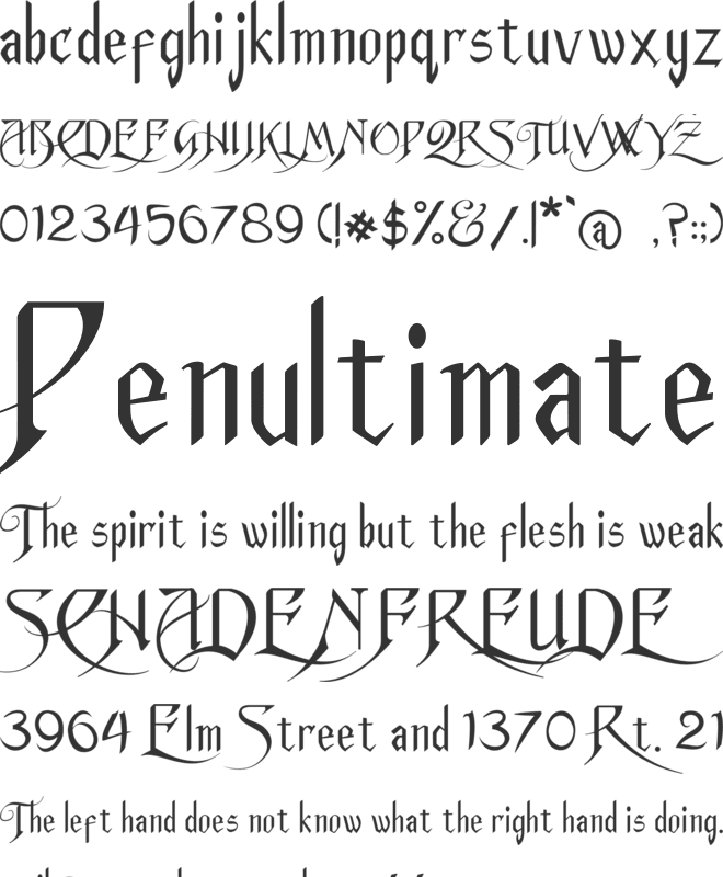 Anger Styles font preview