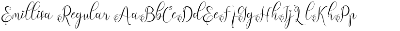 Emillisa Regular font