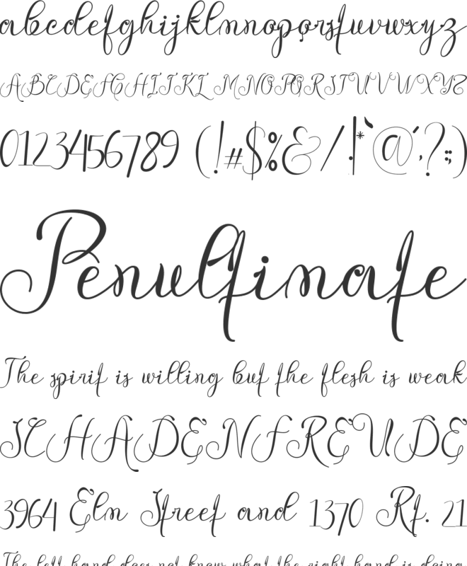 Dhefentha font preview