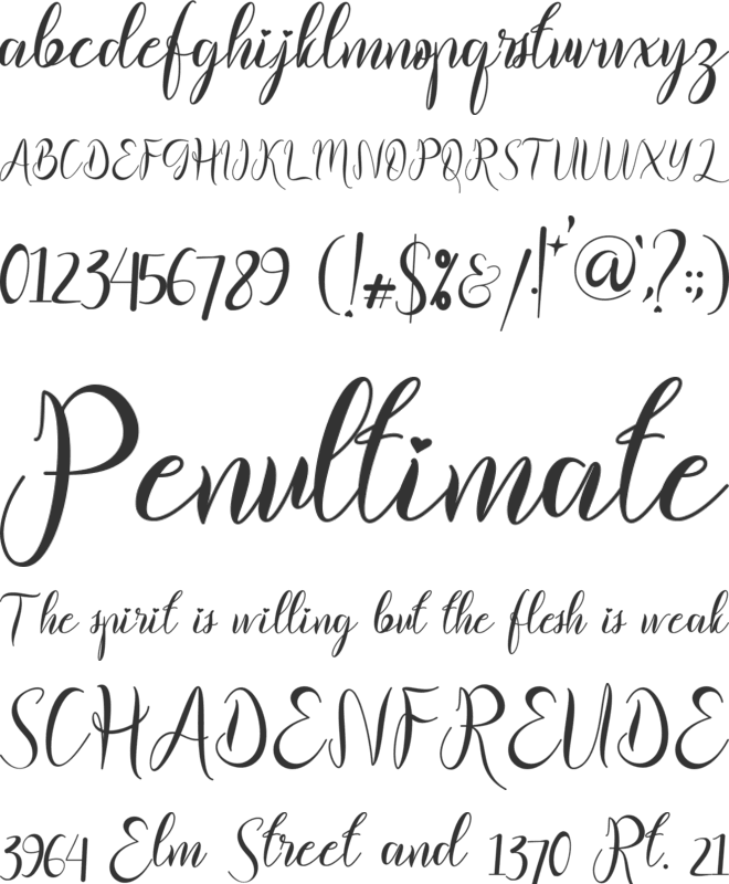 Bhaillia font preview