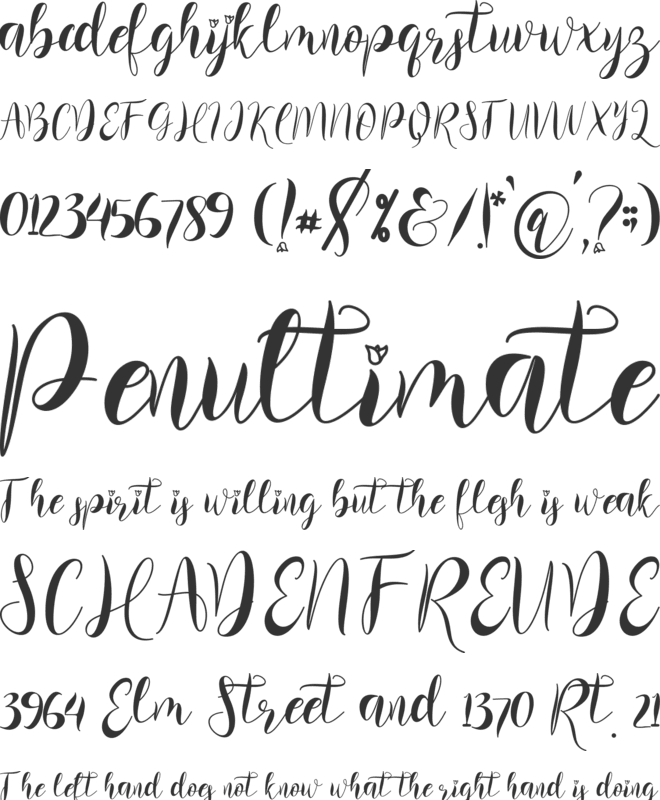 Balissha font preview