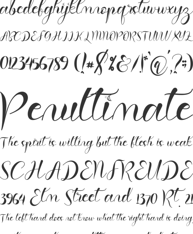 Dabistha font preview