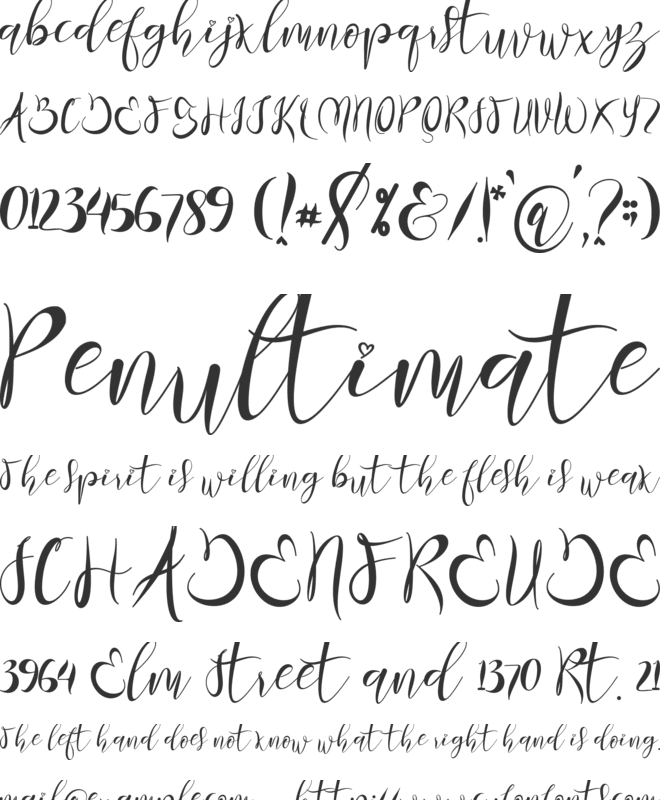 Monalissa font preview
