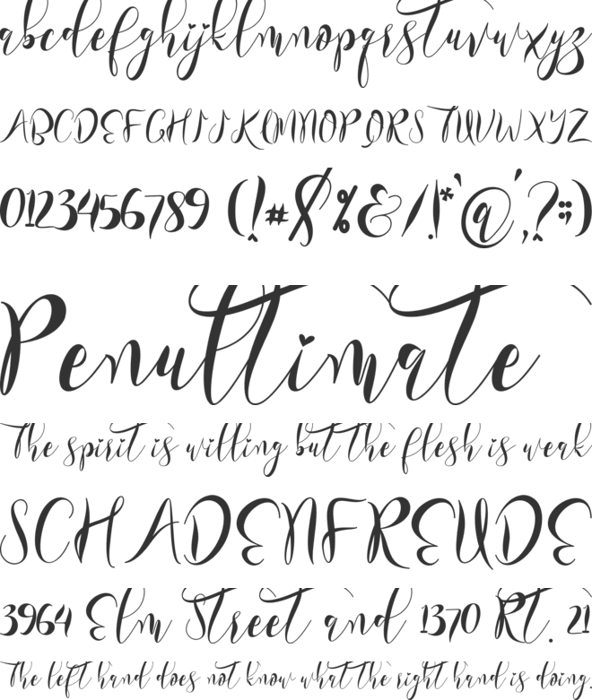 Billetha font preview